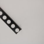 Guardacanto Plano Aluminio Negro Brillo