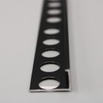 Guardacanto Plano Aluminio Negro Brillo